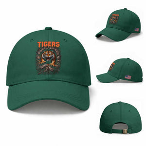 Tiger Sports Name Baseball Cap Vintage Distressed Baseball Fans TS10 Baseball Cap Universal Fit Irish Green Print Your Wear