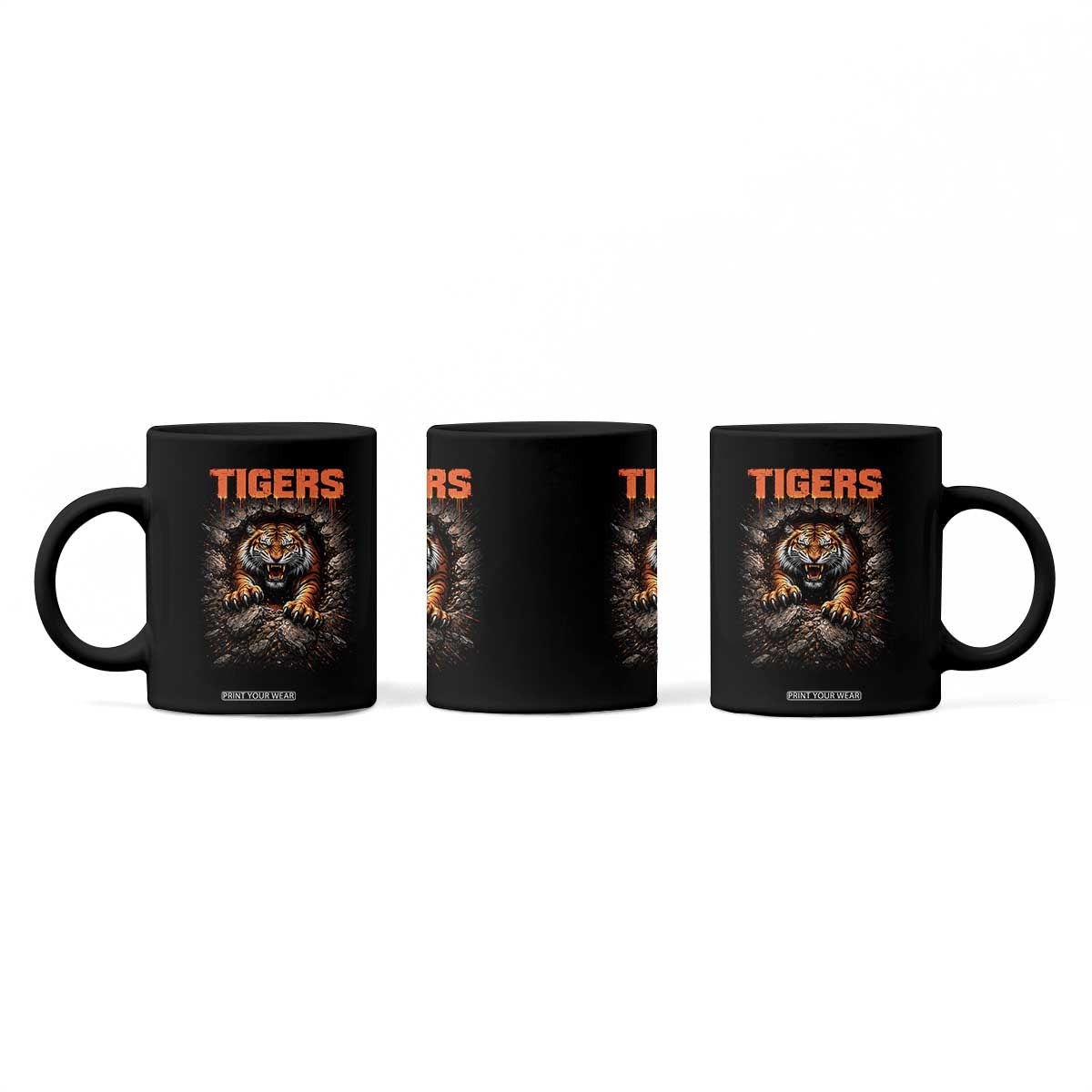 Tiger Sports Name Coffee Mug Vintage Distressed Baseball Fans TS10 Print Your Wear