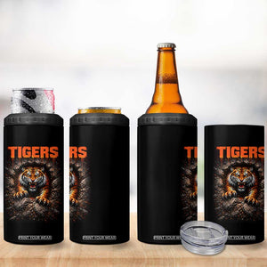 Tiger Sports Name 4 in 1 Can Cooler Tumbler Vintage Distressed Baseball Fans TS10 Print Your Wear