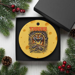 Tiger Sports Name Ceramic Ornament Vintage Distressed Baseball Fans TS10 1pc Yellow Cheese Print Your Wear