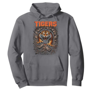 Tiger Sports Name Hoodie Vintage Distressed Baseball Fans TS10 Charcoal Print Your Wear