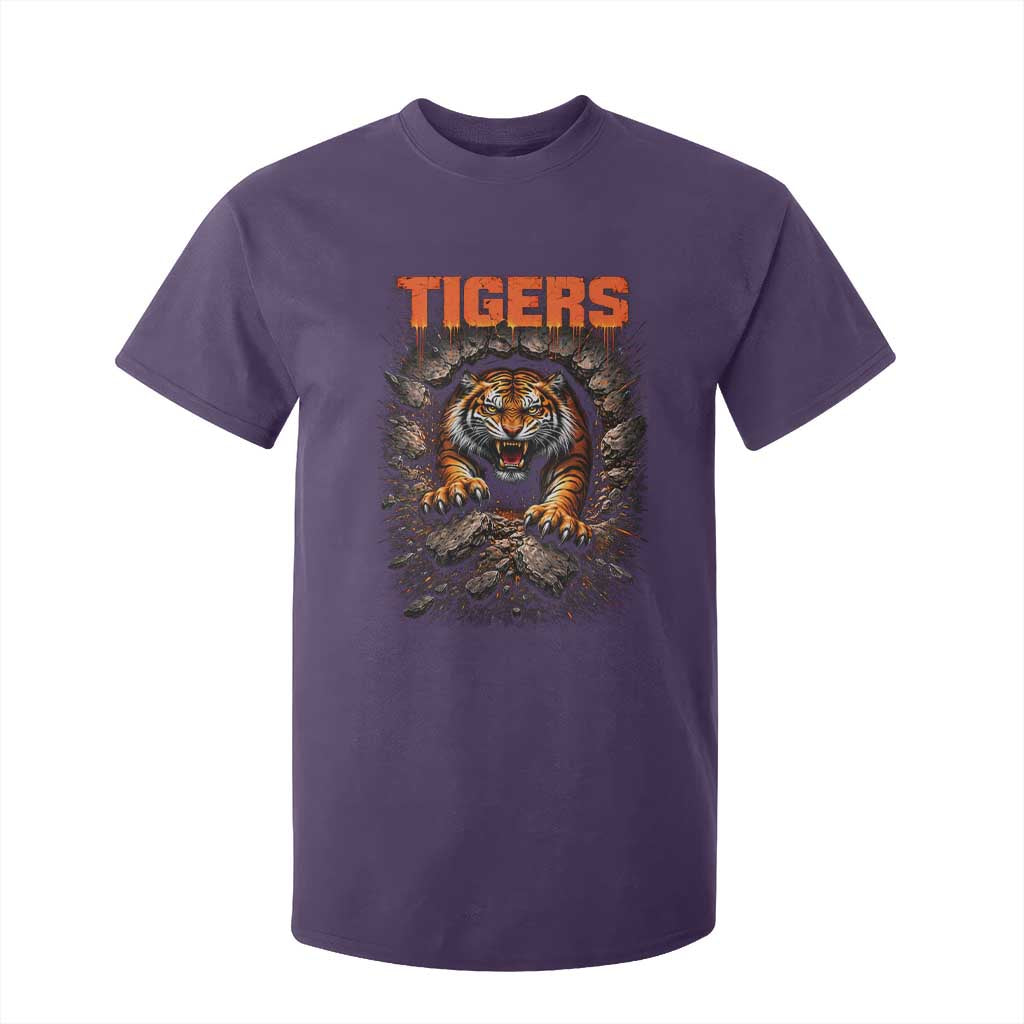 Tiger Sports Name T Shirt For Kid Vintage Distressed Baseball Fans TS10 Purple Print Your Wear