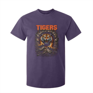 Tiger Sports Name T Shirt For Kid Vintage Distressed Baseball Fans TS10 Purple Print Your Wear