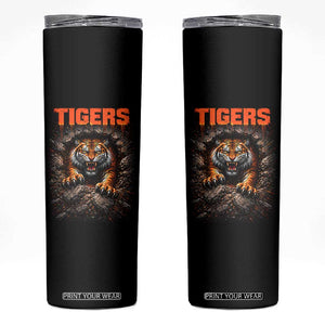Tiger Sports Name Skinny Tumbler Vintage Distressed Baseball Fans TS10 Black Print Your Wear