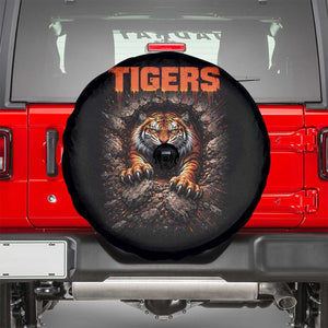Tiger Sports Name Spare Tire Cover Vintage Distressed Baseball Fans TS10 Black Print Your Wear