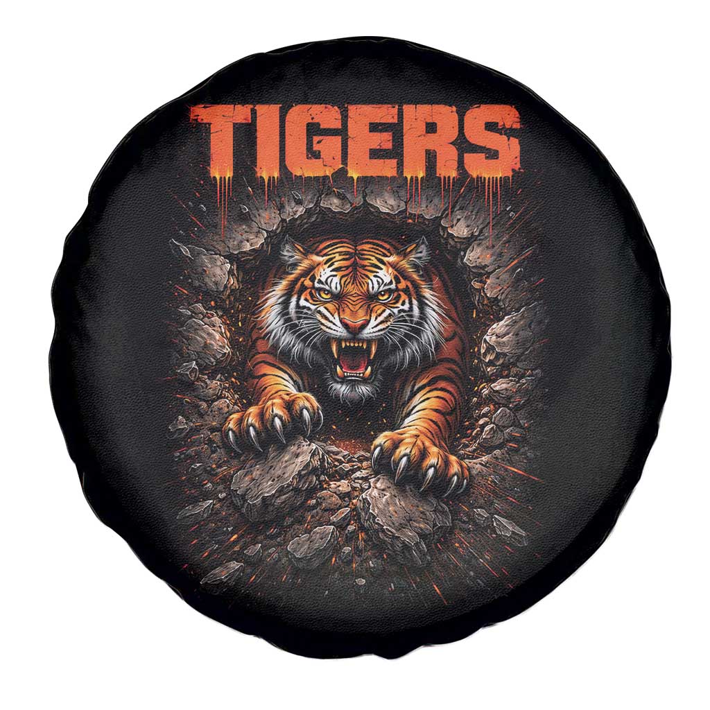 Tiger Sports Name Spare Tire Cover Vintage Distressed Baseball Fans TS10 Print Your Wear