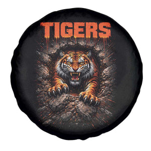 Tiger Sports Name Spare Tire Cover Vintage Distressed Baseball Fans TS10 Print Your Wear