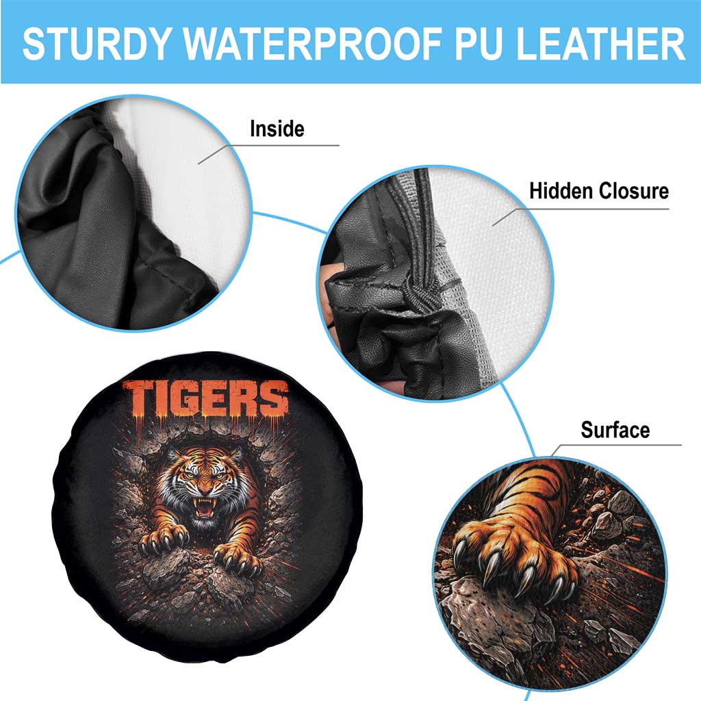 Tiger Sports Name Spare Tire Cover Vintage Distressed Baseball Fans TS10 Print Your Wear