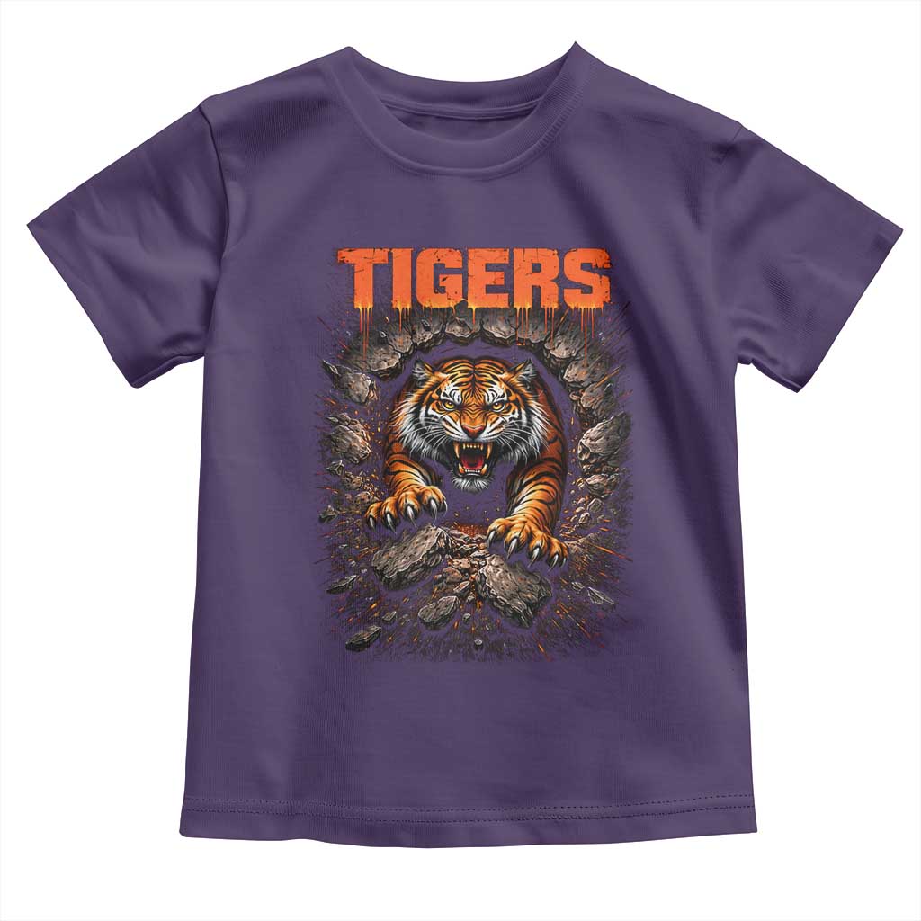 Tiger Sports Name Toddler T Shirt Vintage Distressed Baseball Fans TS10 Purple Print Your Wear