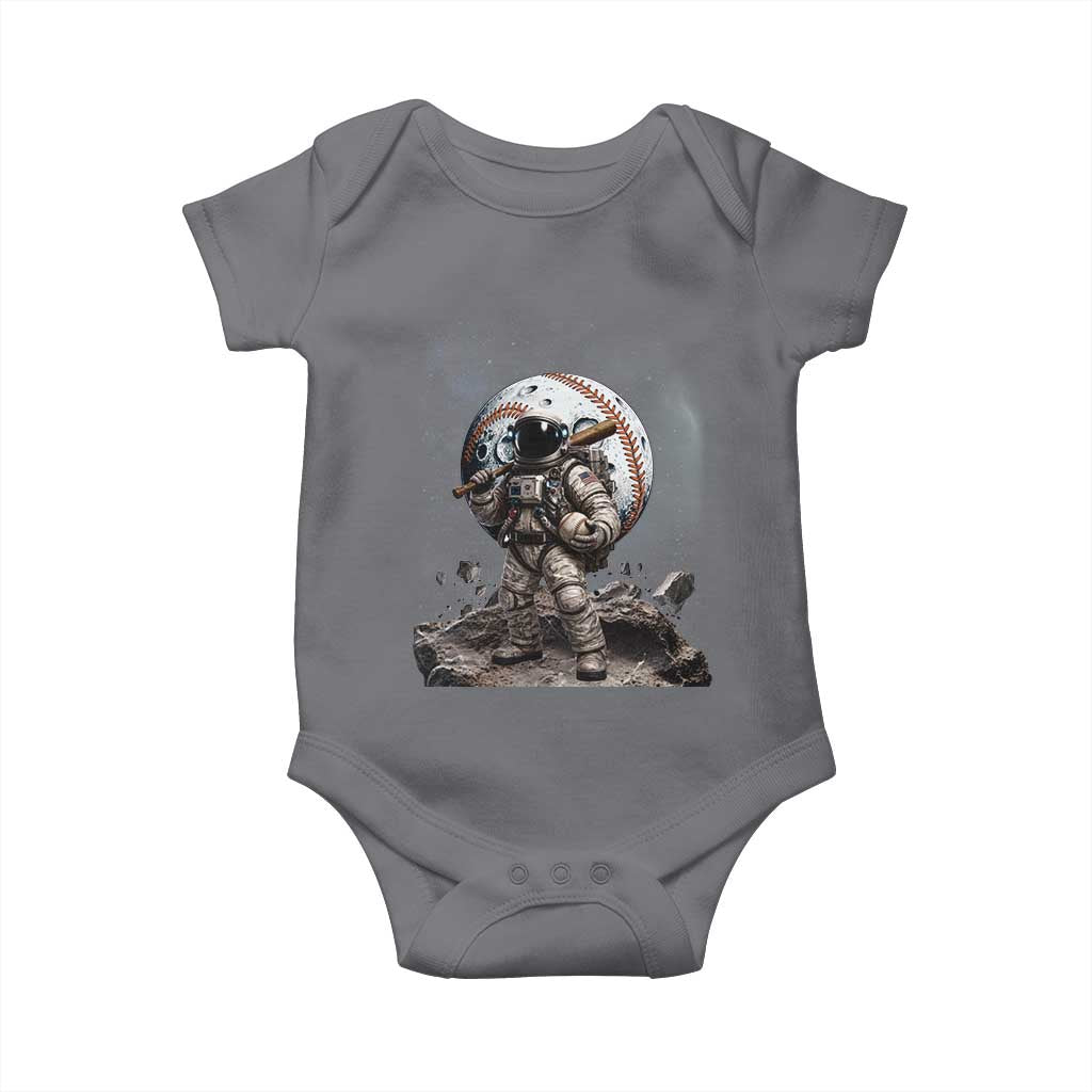 Astronaut Baseball Player Baby Onesie Distressed Houston Clutch City Sports Fans TS10 Charcoal Print Your Wear