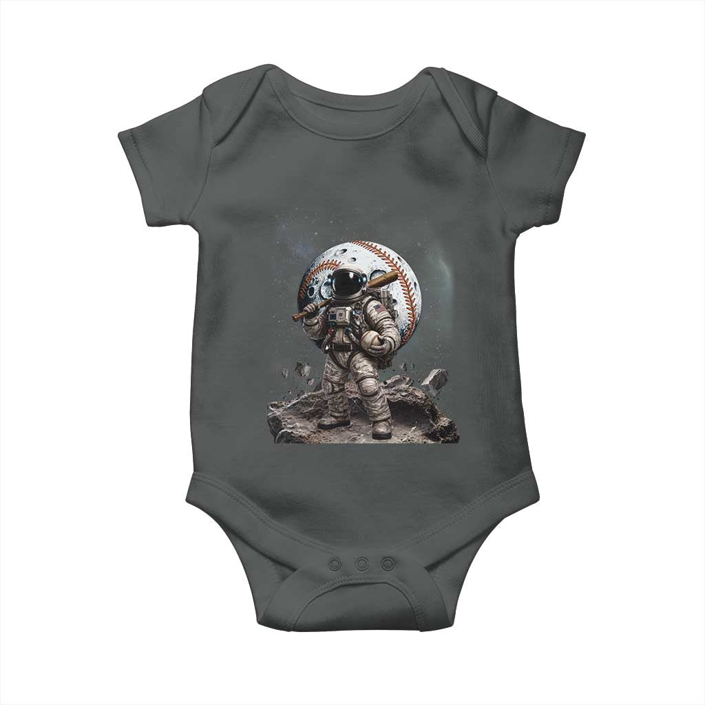 Astronaut Baseball Player Baby Onesie Distressed Houston Clutch City Sports Fans TS10 Dark Heather Print Your Wear