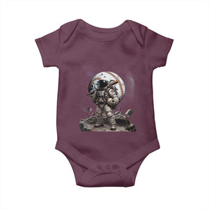 Astronaut Baseball Player Baby Onesie Distressed Houston Clutch City Sports Fans TS10 Maroon Print Your Wear