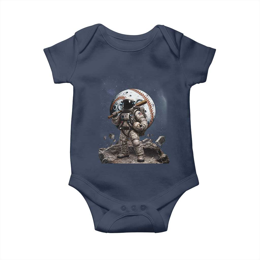 Astronaut Baseball Player Baby Onesie Distressed Houston Clutch City Sports Fans TS10 Navy Print Your Wear