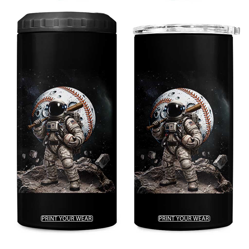 Astronaut Baseball Player 4 in 1 Can Cooler Tumbler Distressed Houston Clutch City Sports Fans TS10 One Size: 16 oz Black Print Your Wear