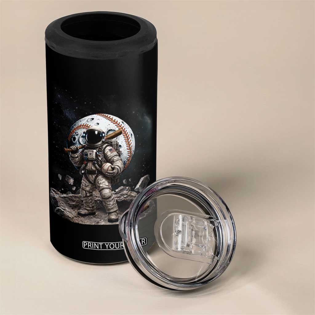 Astronaut Baseball Player 4 in 1 Can Cooler Tumbler Distressed Houston Clutch City Sports Fans TS10 Print Your Wear