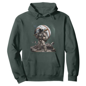 Astronaut Baseball Player Hoodie Distressed Houston Clutch City Sports Fans TS10 Dark Forest Green Print Your Wear