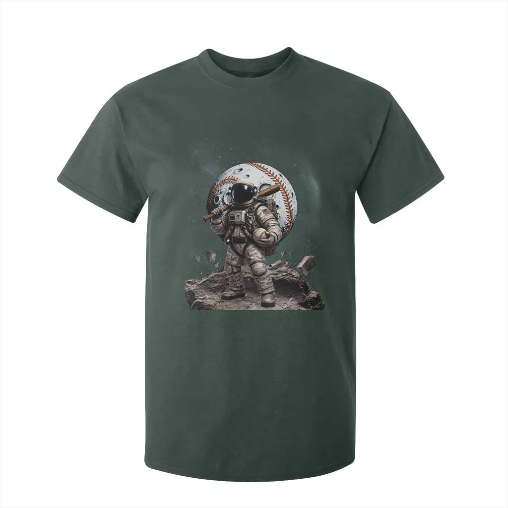 Astronaut Baseball Player T Shirt For Kid Distressed Houston Clutch City Sports Fans TS10 Dark Forest Green Print Your Wear