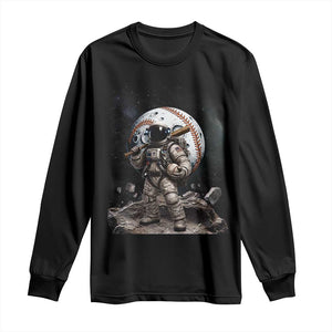 Astronaut Baseball Player Long Sleeve Shirt Distressed Houston Clutch City Sports Fans TS10 Black Print Your Wear