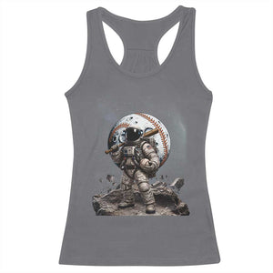 Astronaut Baseball Player Racerback Tank Top Distressed Houston Clutch City Sports Fans TS10 Charcoal Print Your Wear