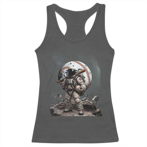 Astronaut Baseball Player Racerback Tank Top Distressed Houston Clutch City Sports Fans TS10 Dark Heather Print Your Wear