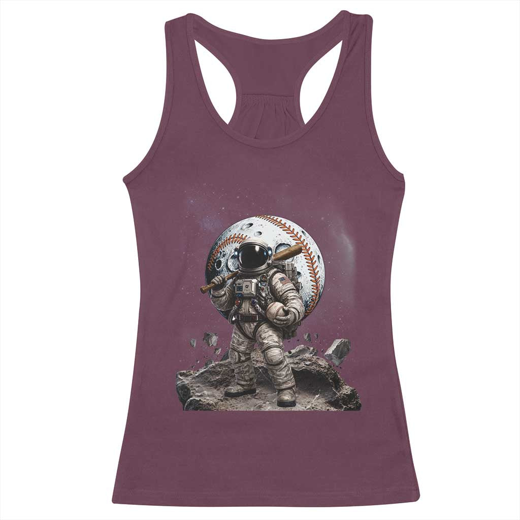 Astronaut Baseball Player Racerback Tank Top Distressed Houston Clutch City Sports Fans TS10 Maroon Print Your Wear