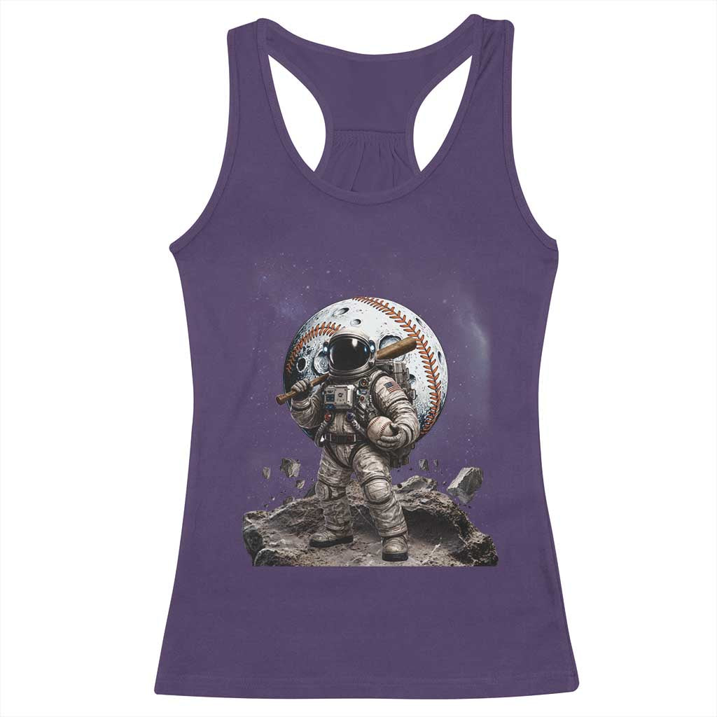 Astronaut Baseball Player Racerback Tank Top Distressed Houston Clutch City Sports Fans TS10 Purple Print Your Wear