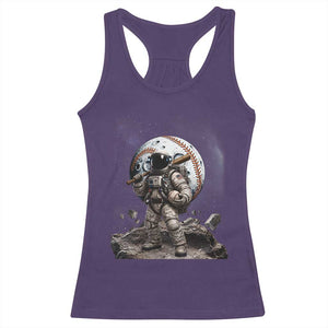 Astronaut Baseball Player Racerback Tank Top Distressed Houston Clutch City Sports Fans TS10 Purple Print Your Wear