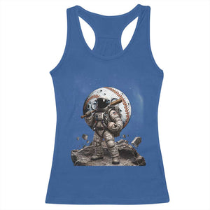 Astronaut Baseball Player Racerback Tank Top Distressed Houston Clutch City Sports Fans TS10 Royal Blue Print Your Wear