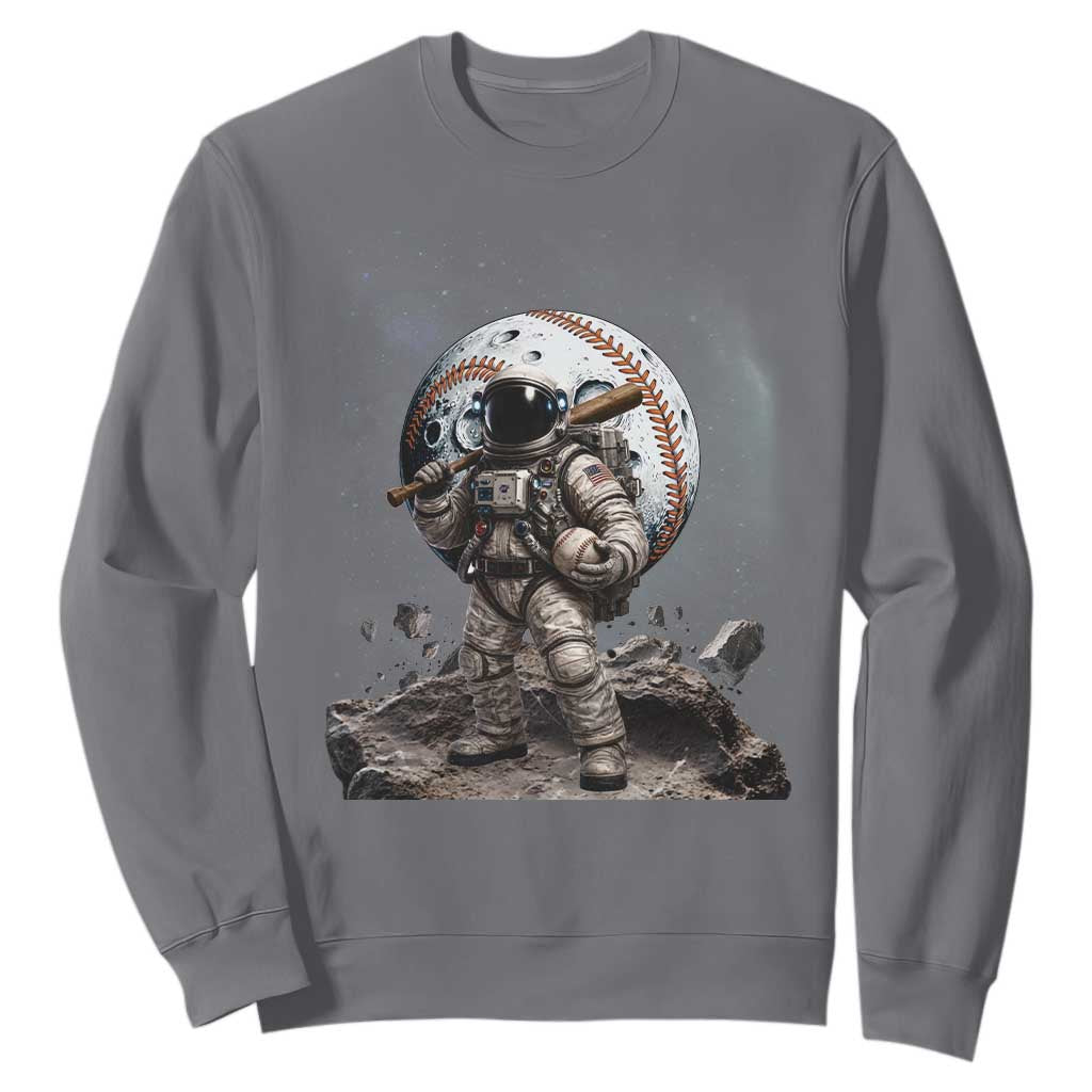 Astronaut Baseball Player Sweatshirt Distressed Houston Clutch City Sports Fans TS10 Charcoal Print Your Wear