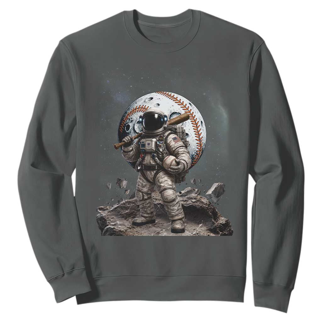 Astronaut Baseball Player Sweatshirt Distressed Houston Clutch City Sports Fans TS10 Dark Heather Print Your Wear