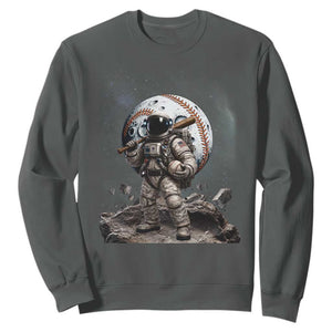 Astronaut Baseball Player Sweatshirt Distressed Houston Clutch City Sports Fans TS10 Dark Heather Print Your Wear