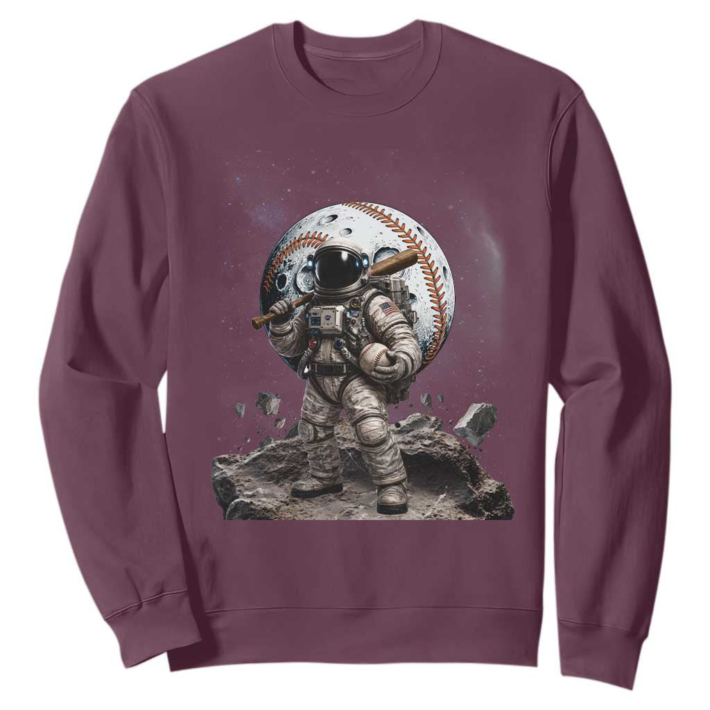 Astronaut Baseball Player Sweatshirt Distressed Houston Clutch City Sports Fans TS10 Maroon Print Your Wear