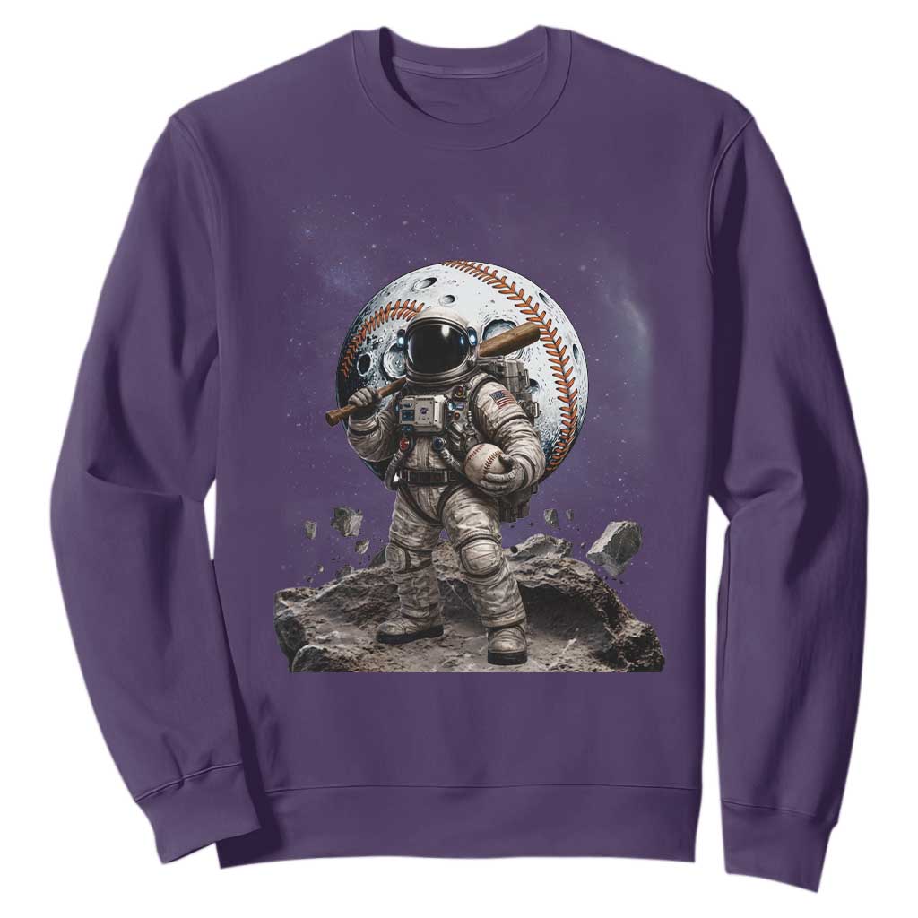 Astronaut Baseball Player Sweatshirt Distressed Houston Clutch City Sports Fans TS10 Purple Print Your Wear