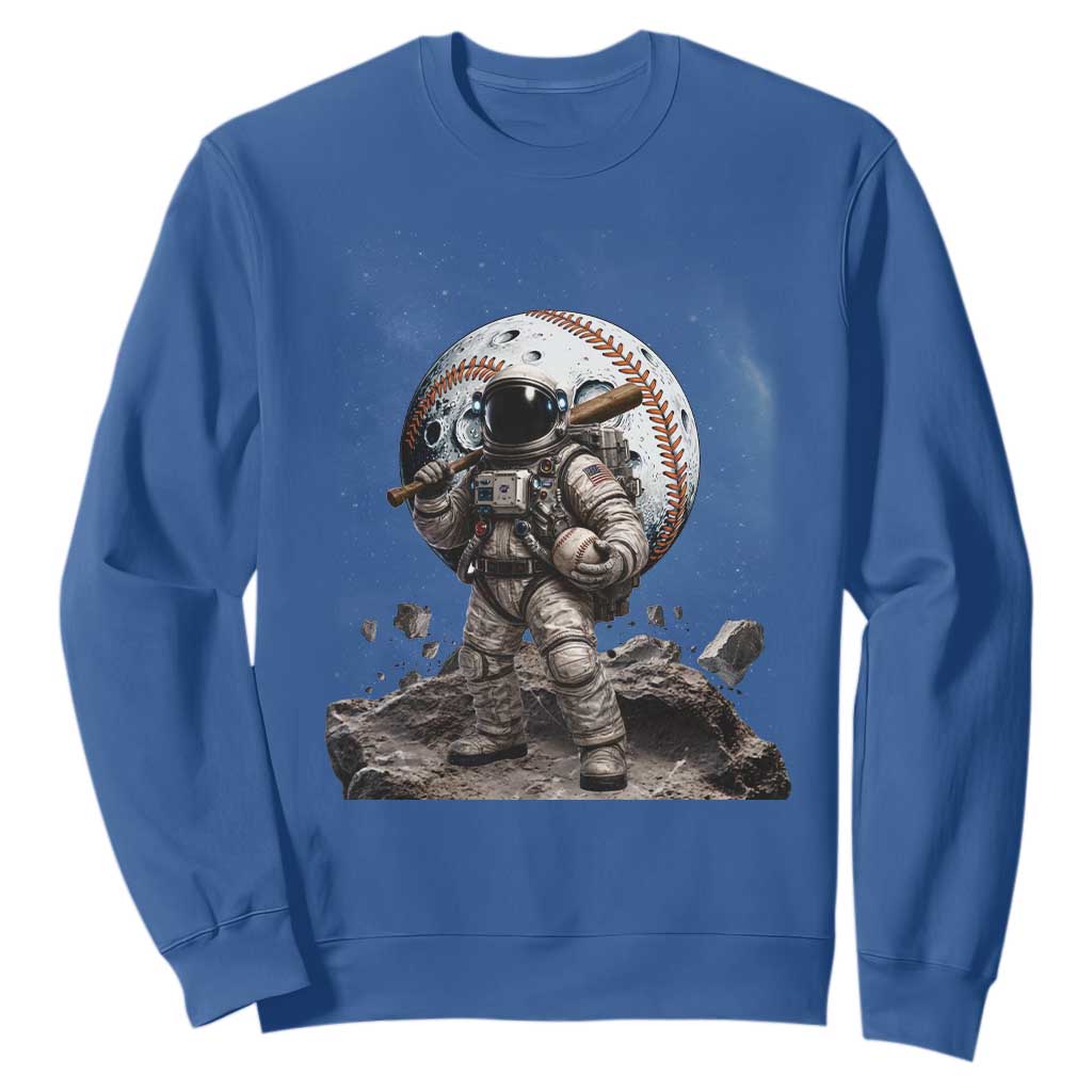 Astronaut Baseball Player Sweatshirt Distressed Houston Clutch City Sports Fans TS10 Royal Blue Print Your Wear