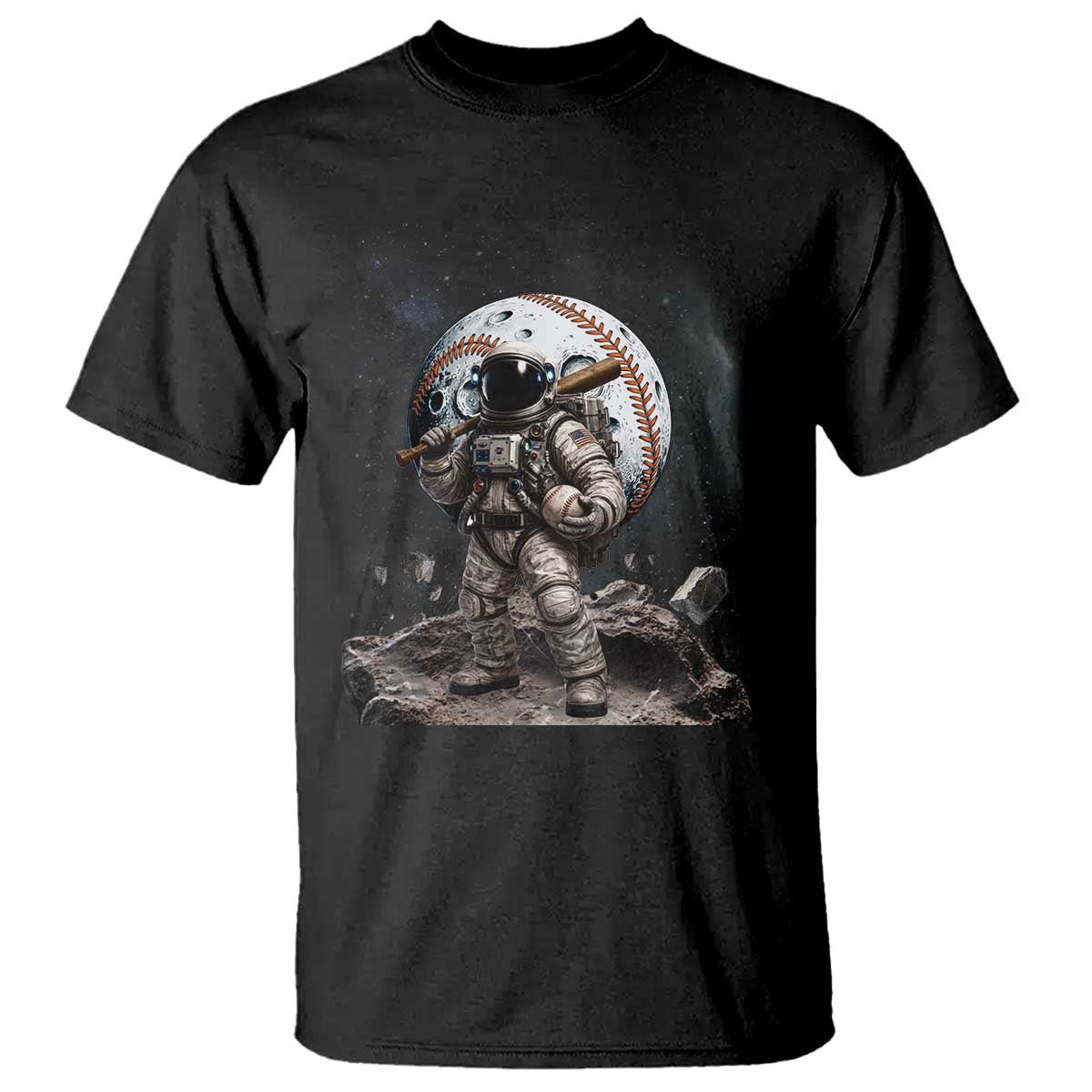 Astronaut Baseball Player T Shirt Distressed Houston Clutch City Sports Fans TS10 Black Print Your Wear