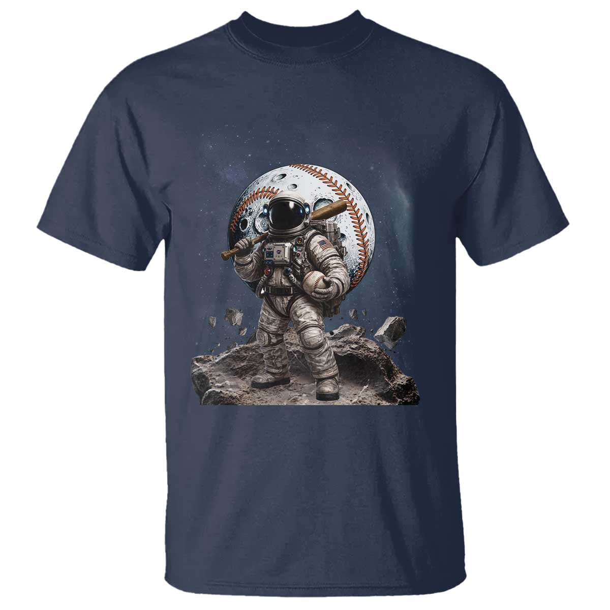 Astronaut Baseball Player T Shirt Distressed Houston Clutch City Sports Fans TS10 Navy Print Your Wear