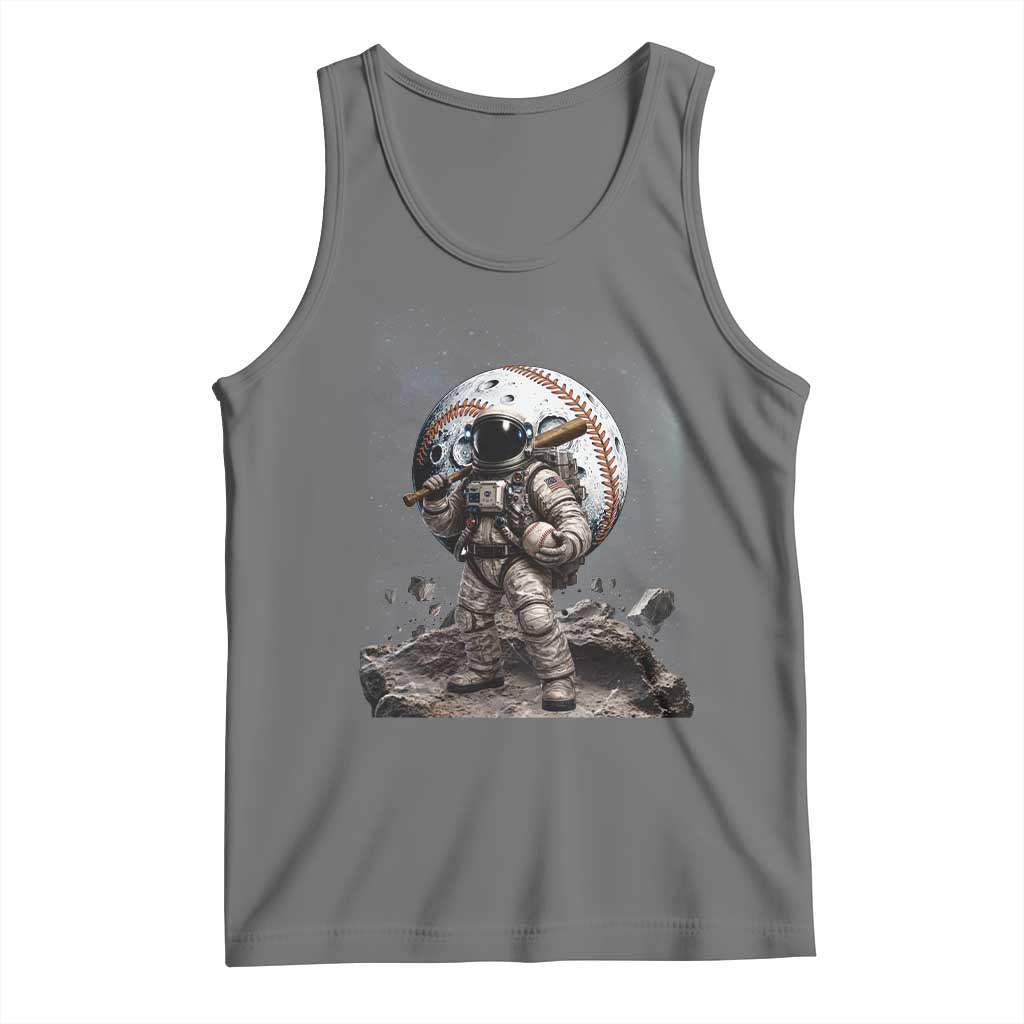 Astronaut Baseball Player Tank Top Distressed Houston Clutch City Sports Fans TS10 Black Heather Print Your Wear