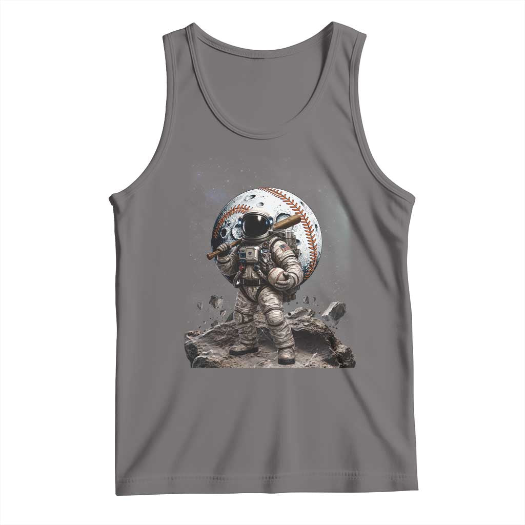 Astronaut Baseball Player Tank Top Distressed Houston Clutch City Sports Fans TS10 Deep Heather Print Your Wear