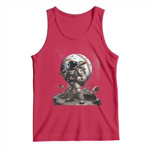 Astronaut Baseball Player Tank Top Distressed Houston Clutch City Sports Fans TS10 Red Print Your Wear