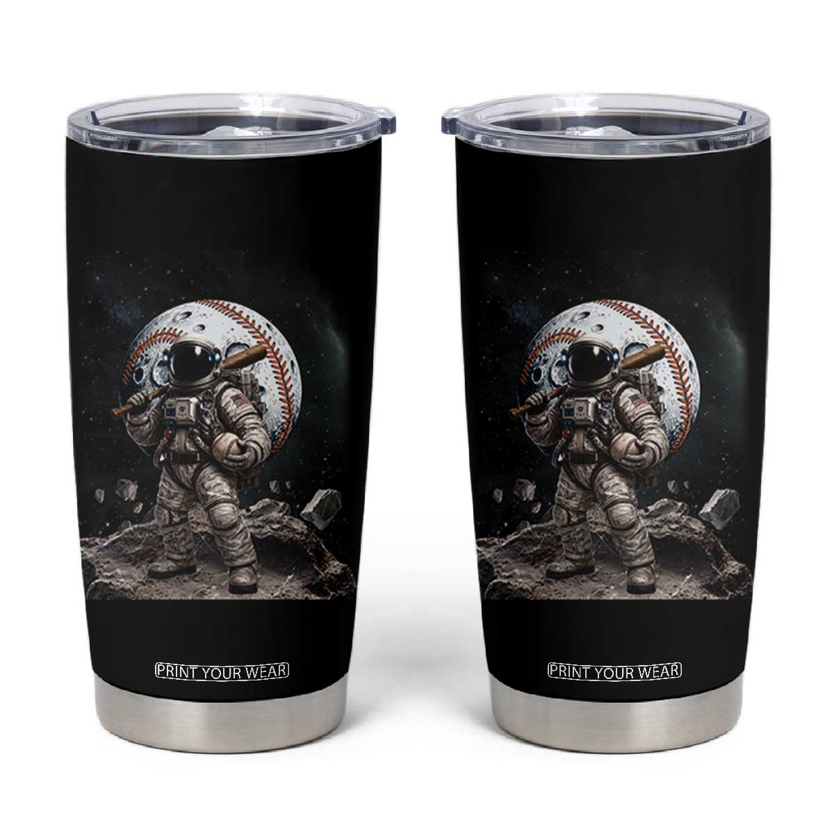 Astronaut Baseball Player Tumbler Cup Distressed Houston Clutch City Sports Fans TS10 Black Print Your Wear