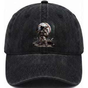 Astronaut Baseball Player Washed Cotton Baseball Cap Distressed Houston Clutch City Sports Fans TS10 Print Your Wear