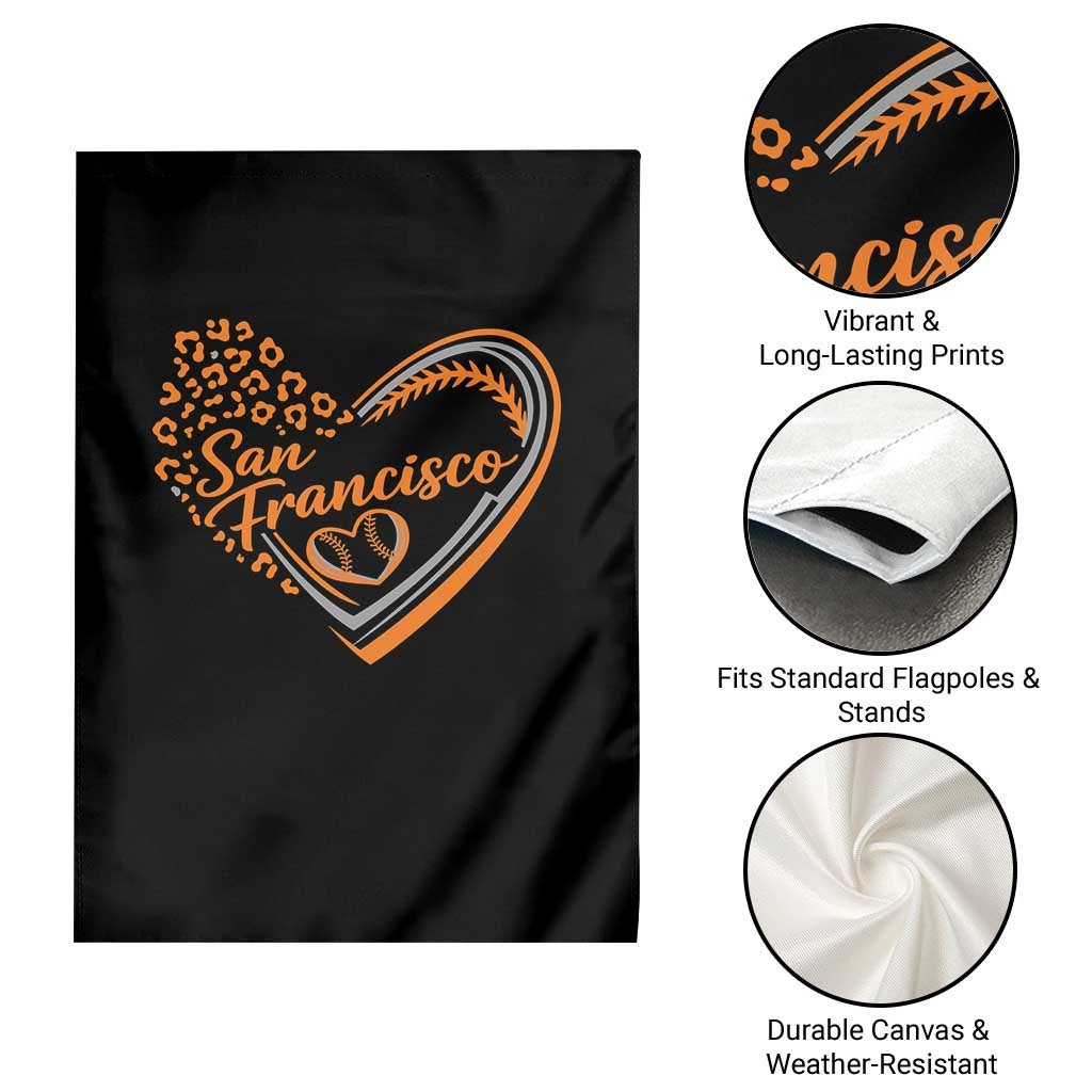 San Francisco Garden Flag SF Leopard Heart US State Baseball Fan Team Spirit TS10 Print Your Wear