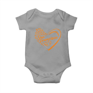 San Francisco Baby Onesie SF Leopard Heart US State Baseball Fan Team Spirit TS10 Sport Gray Print Your Wear
