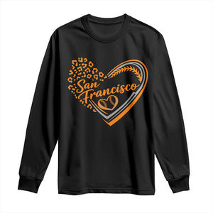 San Francisco Long Sleeve Shirt SF Leopard Heart US State Baseball Fan Team Spirit TS10 Black Print Your Wear