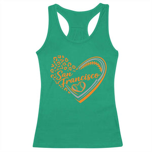 San Francisco Racerback Tank Top SF Leopard Heart US State Baseball Fan Team Spirit TS10 Irish Green Print Your Wear