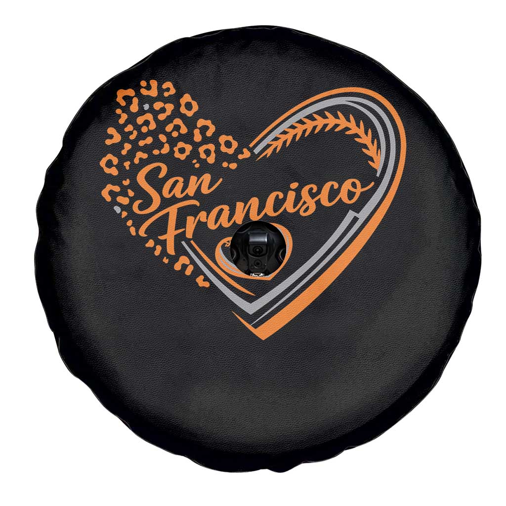 San Francisco Spare Tire Cover SF Leopard Heart US State Baseball Fan Team Spirit TS10 Print Your Wear