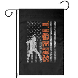 Baseball Player Tiger Garden Flag Team Spirit American Flag USA Camo Patriotic Graphic TS10 Black Print Your Wear