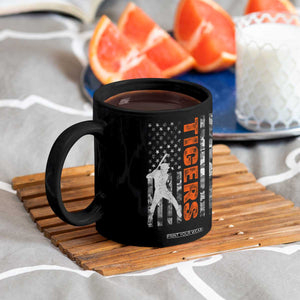 Baseball Player Tiger Coffee Mug Team Spirit American Flag USA Camo Patriotic Graphic TS10 Print Your Wear