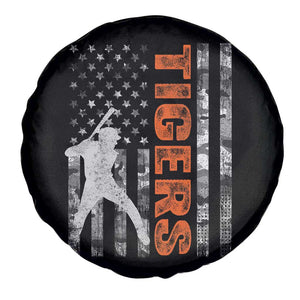 Baseball Player Tiger Spare Tire Cover Team Spirit American Flag USA Camo Patriotic Graphic TS10 Print Your Wear