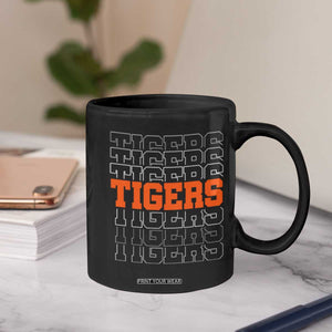 Vintage Tiger Coffee Mug Last Name Vintage Sports Jersey Style TS10 Print Your Wear